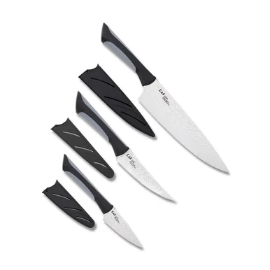 KAI Housewares Luna 3-Piece Set Din 1.4116 Steel 8in Chef-6in Utility- 3.5in Pairing SABS0370
