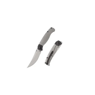 Kansept Knives Mujir Orange Peel Titanium Folding Knife 3.3in SW Blade K1014A2