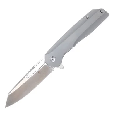 Kansept Shard Folding Knife Titanium 3.5in Satin Reverse Tanto Blade K1006A1