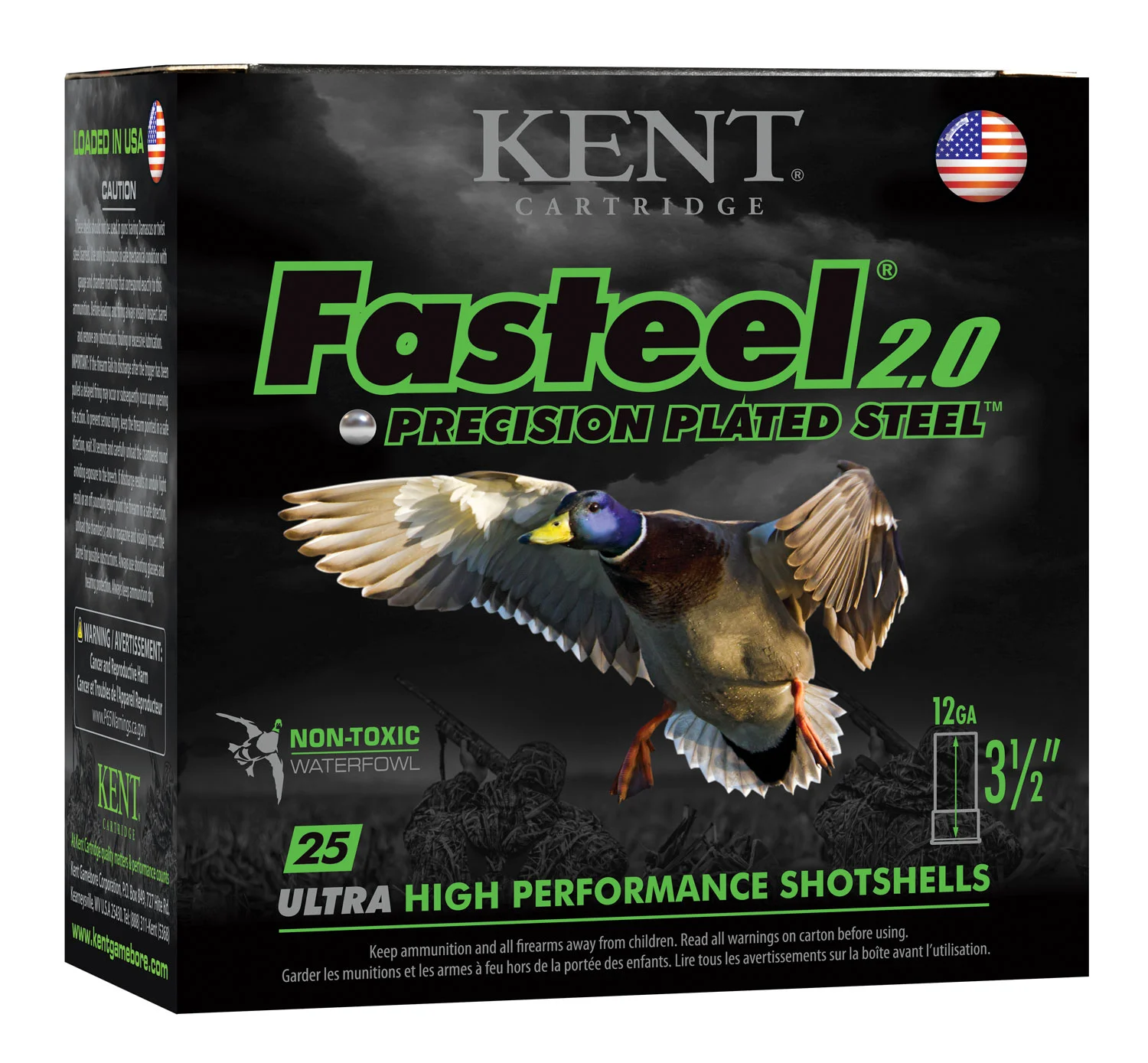 Kent Cartridge K1235FS402 Fasteel 2.012 Gauge 3.50″ 1 3/8 oz 2 Shot 25 Per Box/ 10 Case