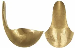 Kentucky Pistol Buttcap, sand cast brass