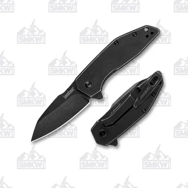 Kershaw Gravel Assisted Folding Knife BlackWashed 2.5in Plain Blade KS2065