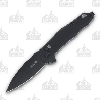 Kershaw Monitor Folding Knife 3in Plain Black Oxide Spear Point KS2041