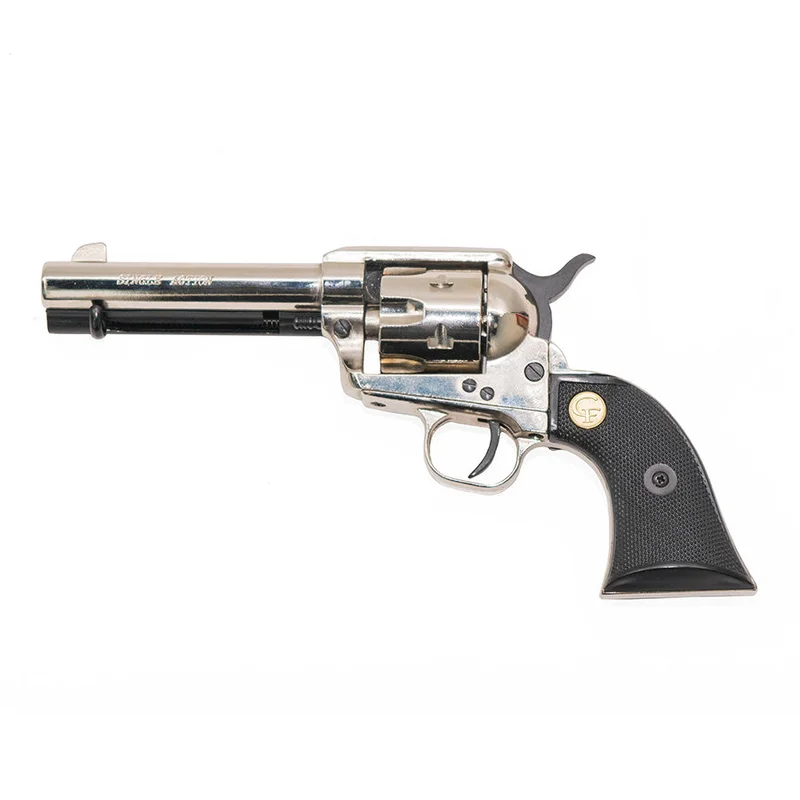 Kimar Blank-Firing Single Action Revolver | Top-Firing .380 Caliber | Nickel Finish