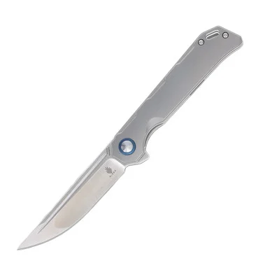 Kizer Begleiter Folding Knife Gray 3.54 Inch Plain Satin Drop Point KI4458T2