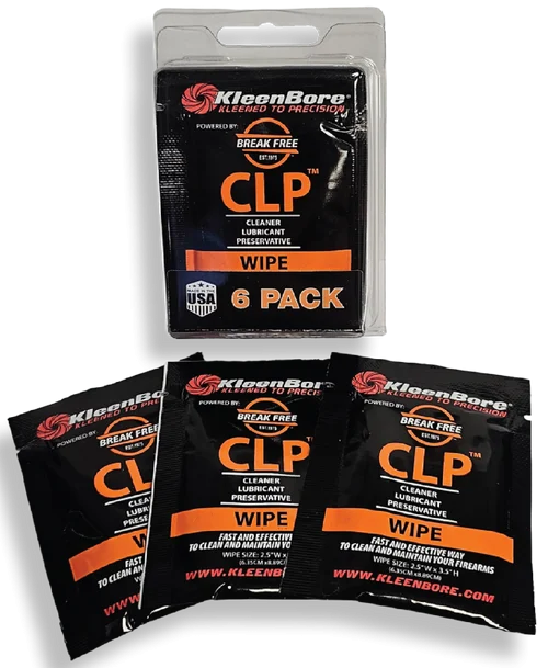 Kleen-Bore CLP Wipe, Powered By Break Free, Cleaning Wipes, 6 Pack