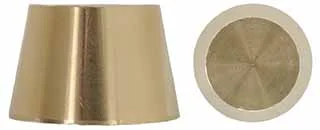 Knife Buttcap15/16" tapered to 23/32",5/8" thick turned brass