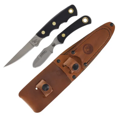 Knives of Alaska Jaeger-Muskrat Combo Fixed Jeager Hunting-Muskrat Skinning Black SureGrip KOA257FG