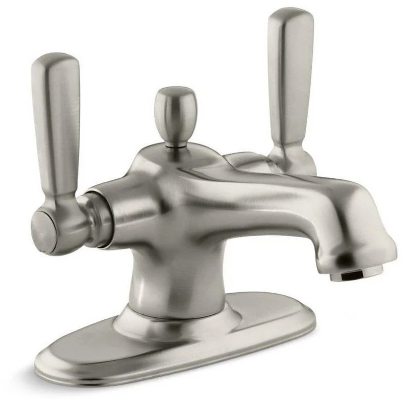 KOHLER Bancroft Two Handle Monoblock Bathroom Sink Faucet in Vibrant Brushed Nickel | Ferguson