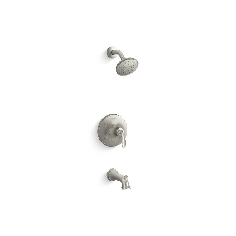 KOHLER Bellera One Handle Single Function Bathtub & Shower Faucet in Vibrant Brushed Nickel (Trim Only) | Ferguson