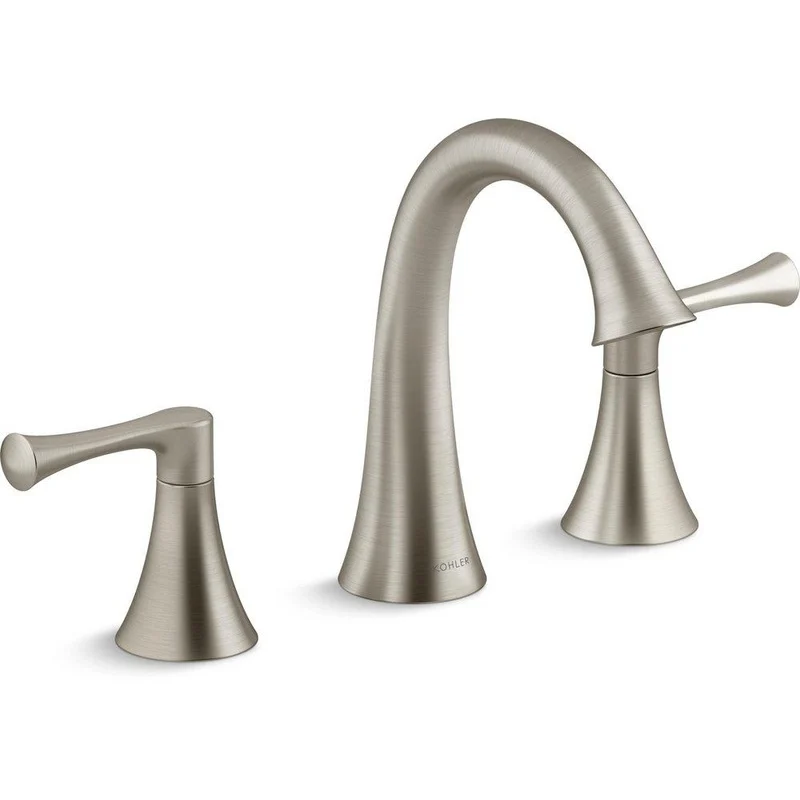 KOHLER Buckley Two Handle Widespread Bathroom Sink Faucet in Vibrant Brushed Nickel | Ferguson