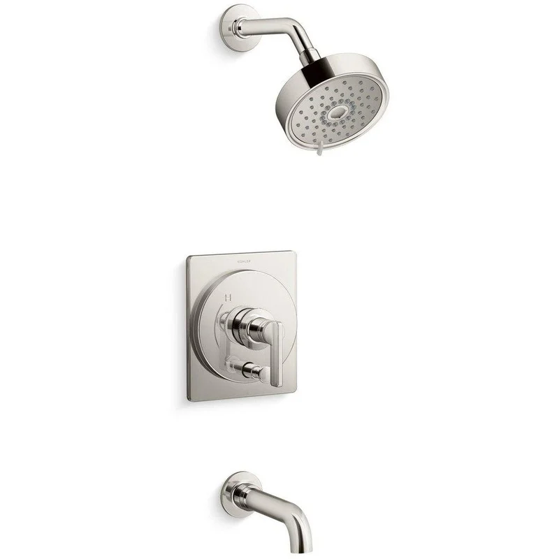 KOHLER Castia by Studio McGee Single Handle Multi Function Bathtub & Shower Faucet in Polished Chrome (Trim Only) | Ferguson