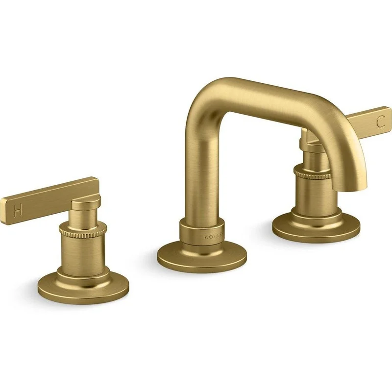 KOHLER Castia by Studio McGee Two Handle Widespread Bathroom Sink Faucet in Vibrant Brushed Moderne Brass | Ferguson