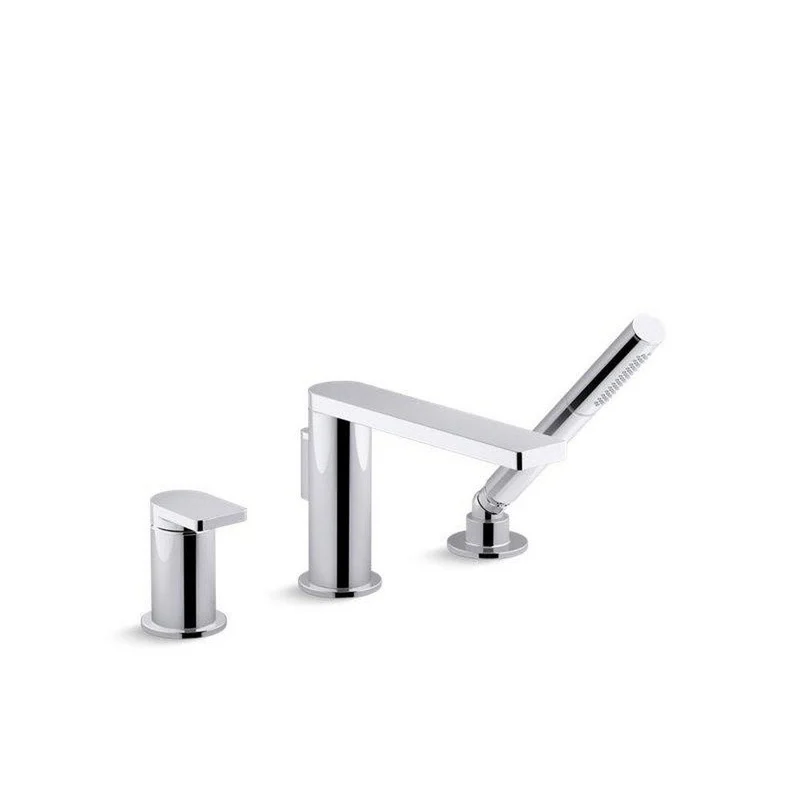 KOHLER Composed Single Handle Roman Tub Faucet with Hand Shower in Polished Chrome | Ferguson