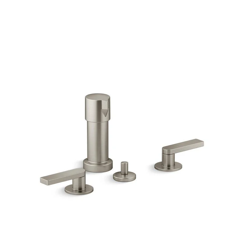 KOHLER Composed Two Handle Bidet Faucet in Vibrant Brushed Nickel | Ferguson