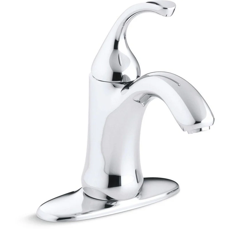 KOHLER Forte Single Handle Monoblock Bathroom Sink Faucet in Polished Chrome | Ferguson