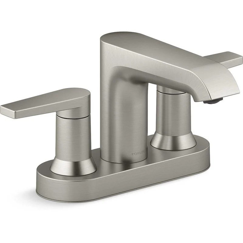 KOHLER Hint Two Handle Centerset Bathroom Sink Faucet in Vibrant Brushed Nickel | Ferguson