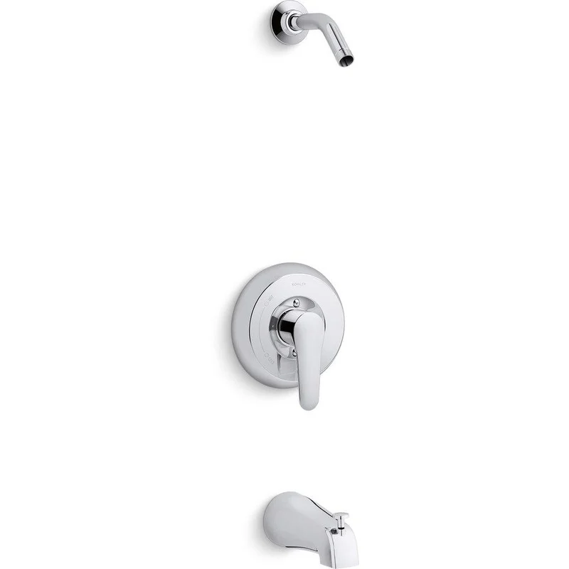 KOHLER July Single Handle Bathtub & Shower Faucet in Polished Chrome (Trim Only) | Ferguson
