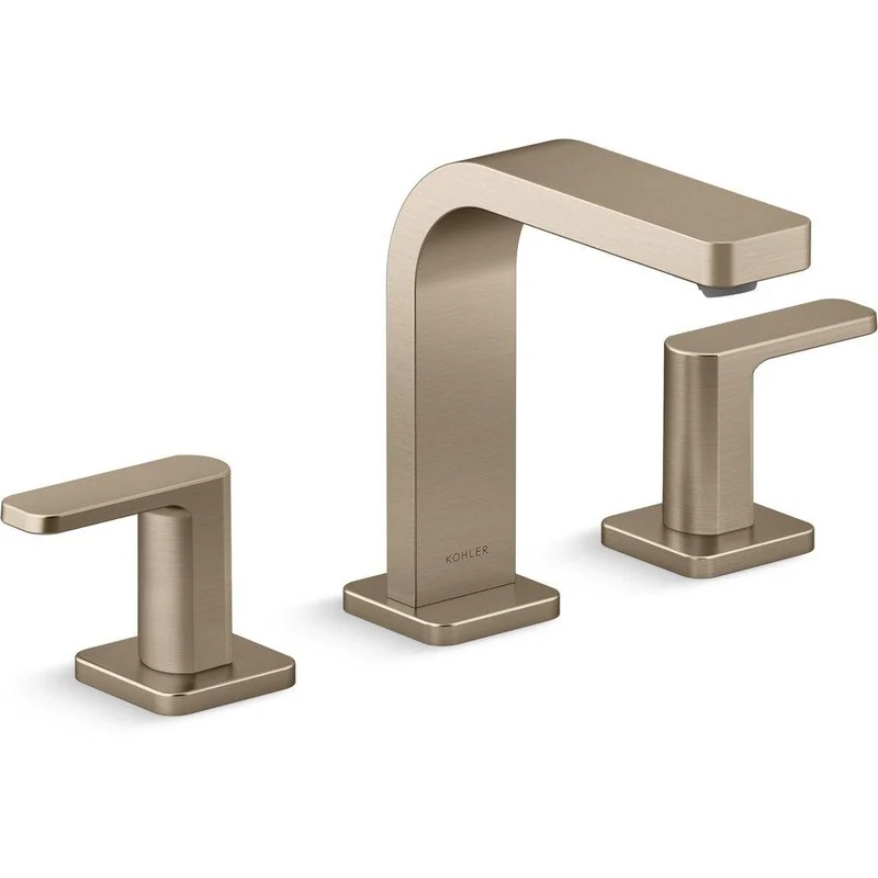 KOHLER Parallel Two Handle Widespread Bathroom Sink Faucet in Vibrant Brushed Bronze | Ferguson