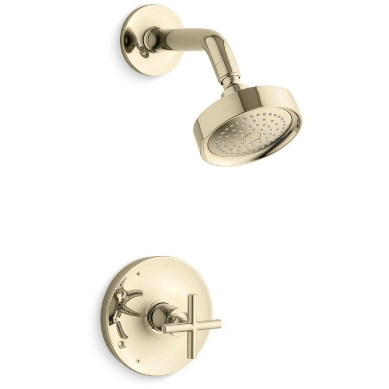 KOHLER Purist One Handle Single Function Shower Faucet in Vibrant French Gold | Ferguson