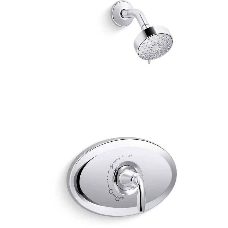 KOHLER Rite-Temp One Handle Single Function Shower Faucet in Polished Chrome (Trim Only) | Ferguson