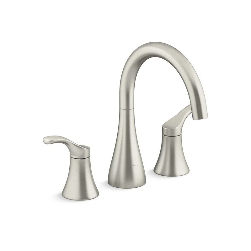 KOHLER Simplice Two Handle Roman Tub Faucet in Vibrant Brushed Nickel (Trim Only) | Ferguson
