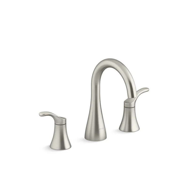 KOHLER Simplice Two Handle Widespread Bathroom Sink Faucet in Vibrant Brushed Nickel | Ferguson