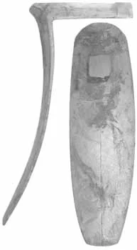 Lancaster Buttplate, in wax cast steelOverall length 5-1/4", width 1-9/16", comb 2-3/8"