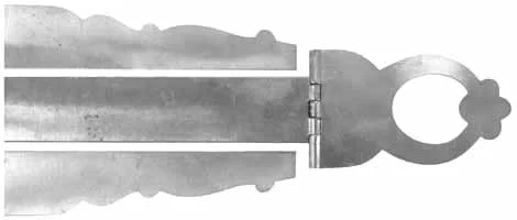 Lancaster County Patchbox Kit, nickel silver,7-7/8" overall length