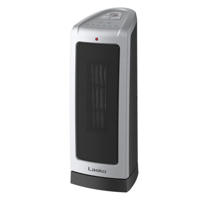 Lasko 1500W Oscillating Ceramic Tower Space Heater with Adjustable Thermostat, 2-Speeds, 5309