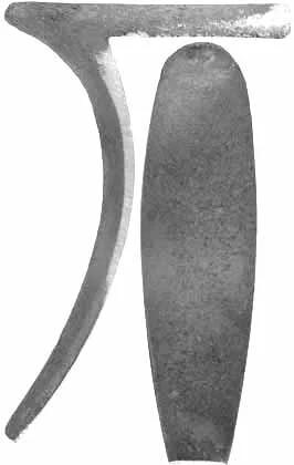 Late Style Buttplate, sand cast nickel silverOverall length 4", width 1-1/8", comb 2-1/2"