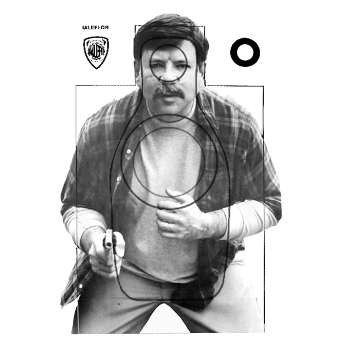 Law Enforcement Black and White Photo Q Target, Version A