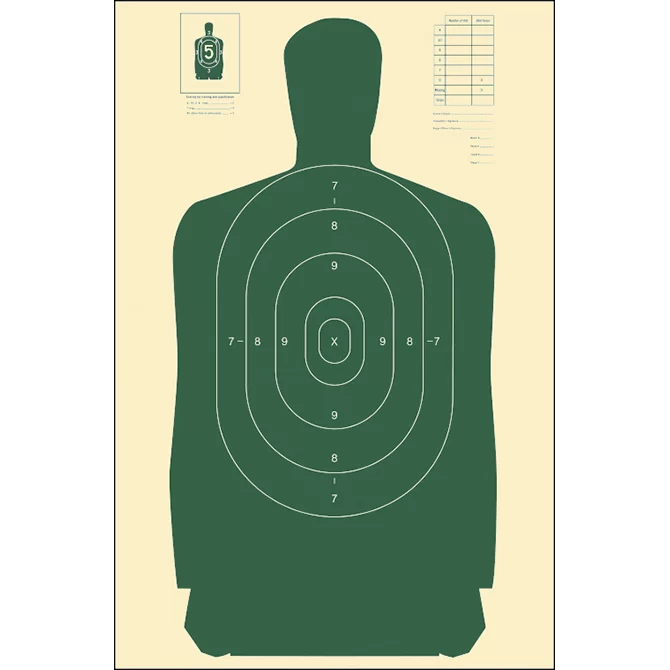 Law Enforcement Targets Standard Green Paper Target