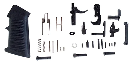 LBE Unlimited AR15LPKT Complete Lower Parts Kitw/Pistol Grip & Trigger Guard AR-15 Black