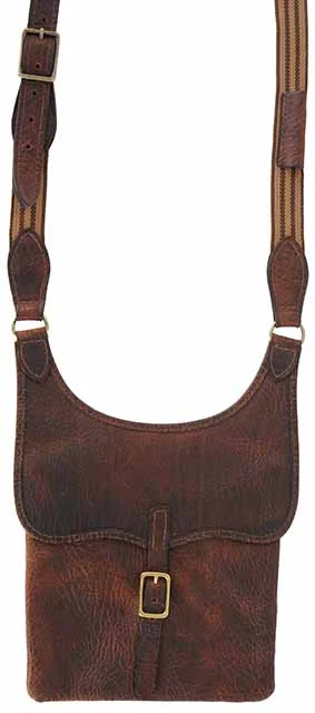 Leather Scout's Bag, 9" x 10", with adjustable strap