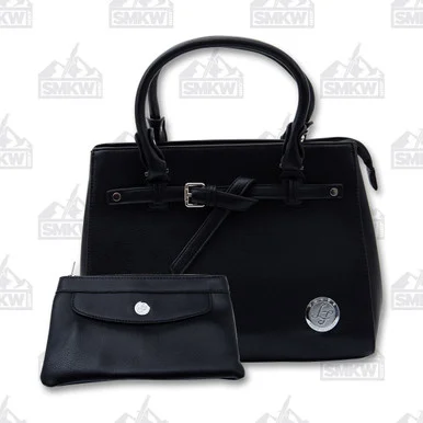 Leda's Fashions Black Pert Purse with Clutch LPP8068BLK