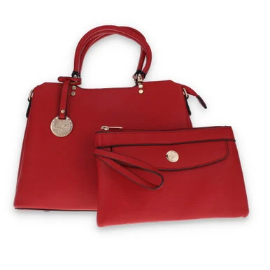Leda's Fashions Downtown Red Pockets Purse Clutch LPP8080RED
