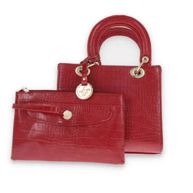 Leda's Fashions Red Crocodile Purse Wallet LPP6163RED
