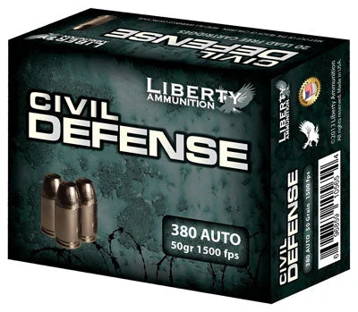Liberty Ammunition LACD380023 Civil Defense Protection Lead Free Fragmenting Hollow Point50 Grain .380 ACP/Auto