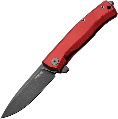LionSteel Myto Red Aluminum Black Stonewash Folding Knife LSMT01ARB