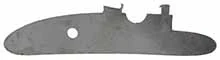 lock plate, 5.1 x .99" as cast, right hand