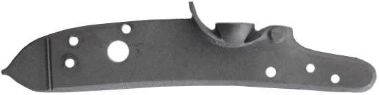 Lock plate, .86 x 4.7", drilled & tapped