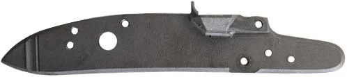 Lock plate, integral pan, 5.3 x 9" tapped