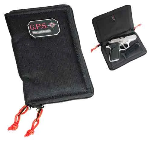 LOCKABLE ZIPPER BLACK NYLONGPS PISTOL SLEEVE MEDIUM