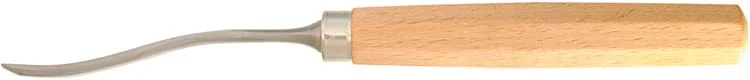 Long round curved spoon inletting chisel, 8mm wide,by Solingen, Germany