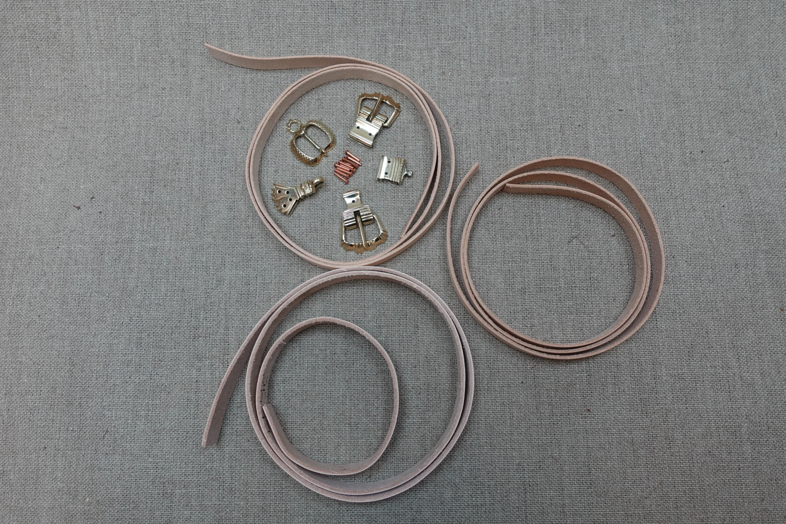 Longsword Belt Set 1 Brass. TC52. MAKE YOUR OWN!