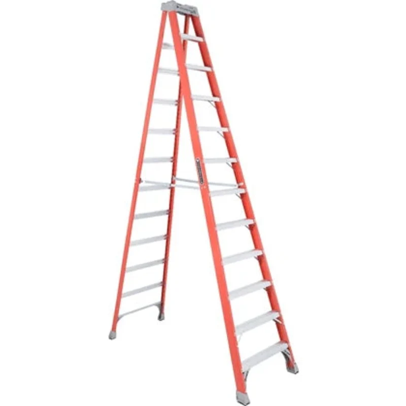 Louisville FS1500 Fiberglass Step Ladder / A-Type Ladder (300 lbs – Orange)