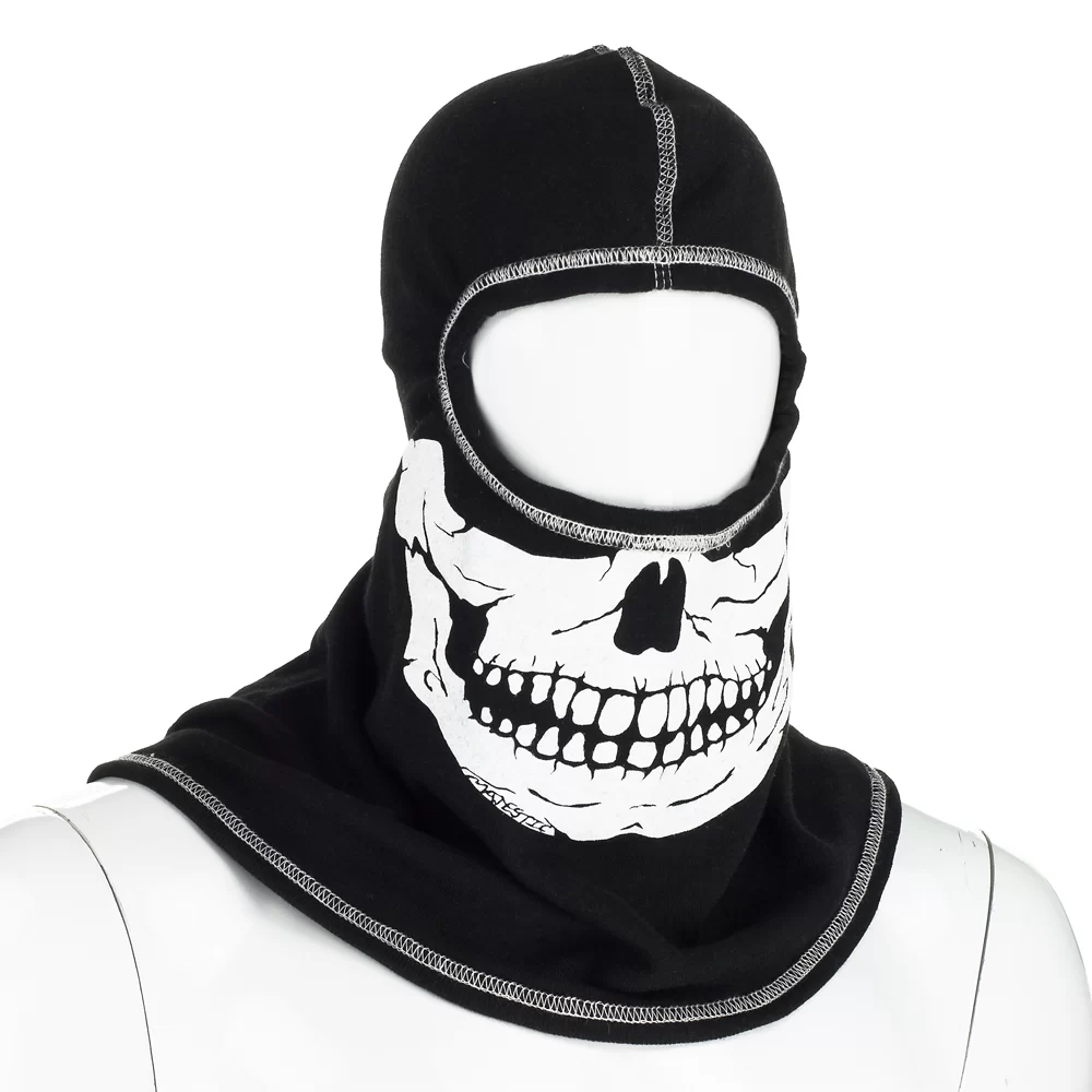 Majestic PAC F20 Black Ultra C6 Hood with White Fire Ink Skull