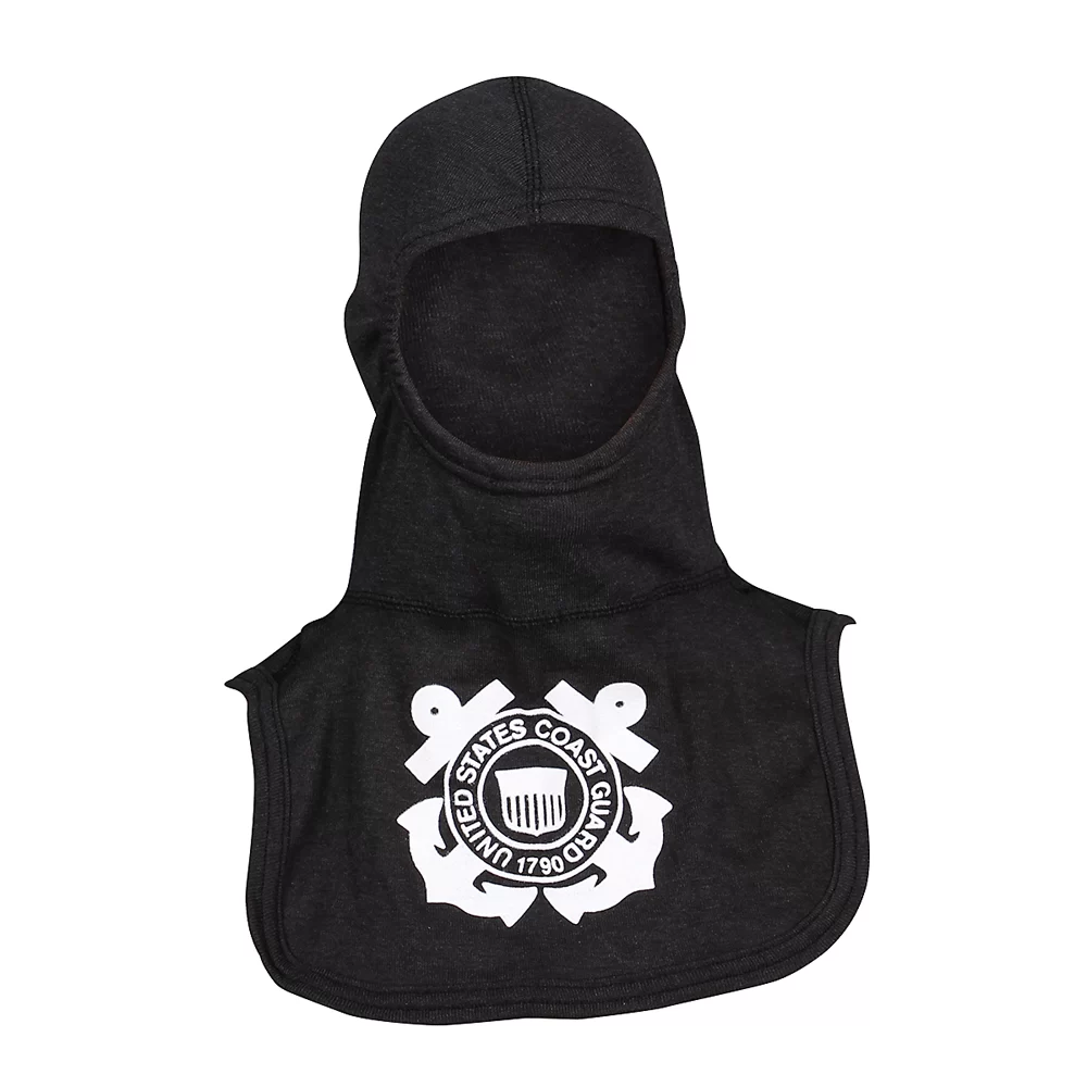 Majestic PACII Nomex Blend Blackout Coast Guard Logo Hood, Black