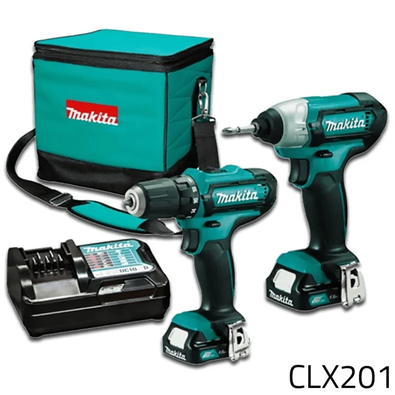 Makita CLX201 12V (CXT-Series) Cordless Combo Kit (Impact Driver – Driver Drill)